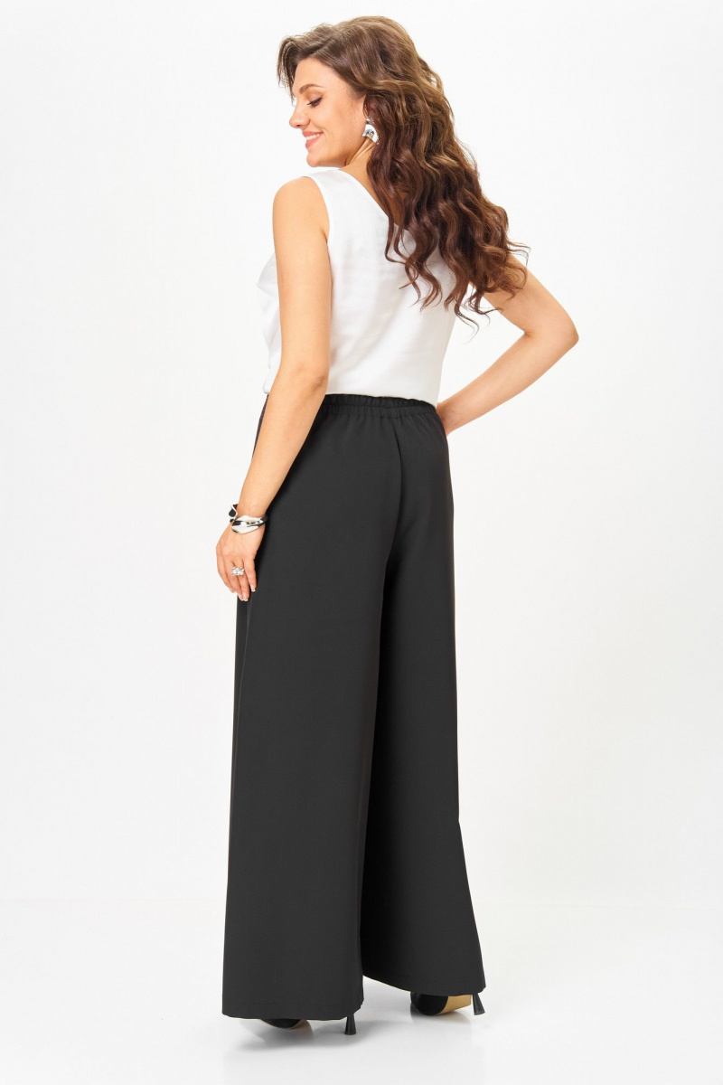 Брючный комплект ANASTASIA MAK 1287 черный+молочный