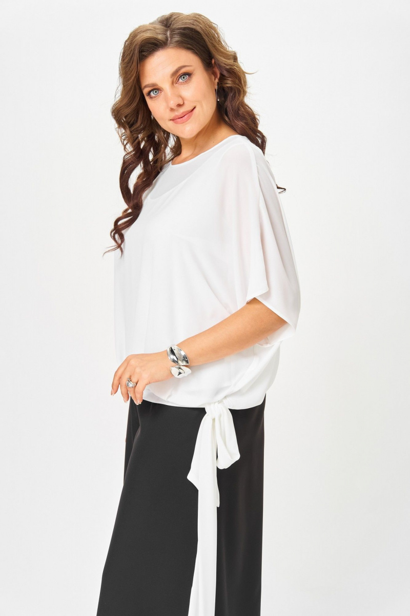 Брючный комплект ANASTASIA MAK 1287 черный+молочный