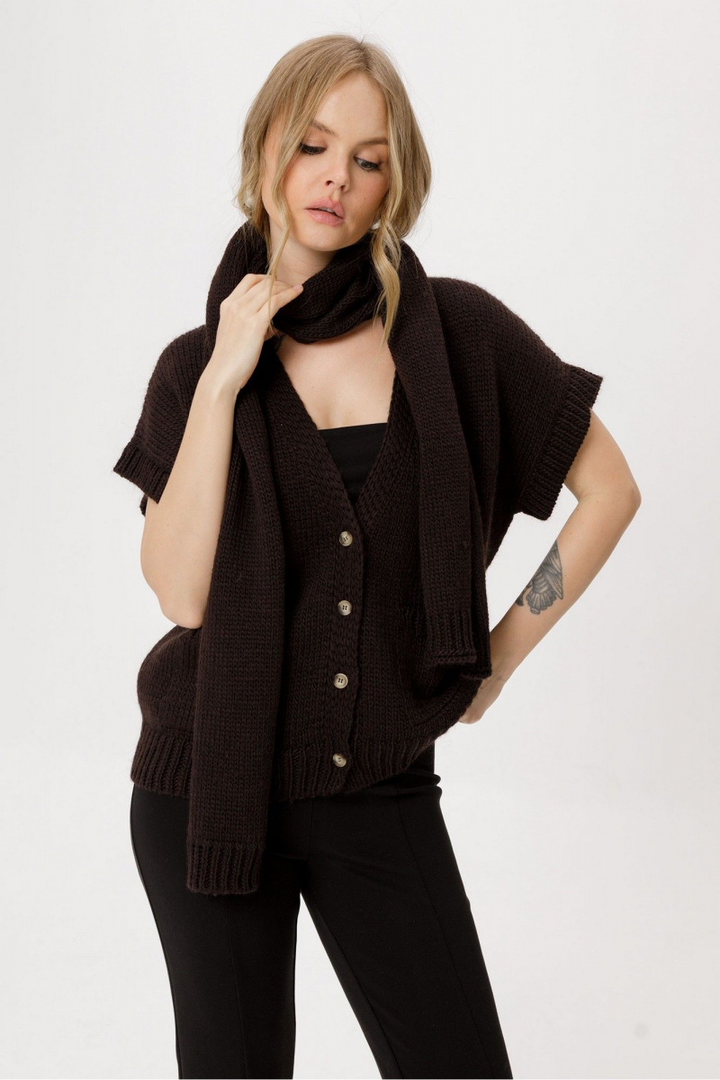 Шарфы и платки PiRS 6346 горький_шоколад