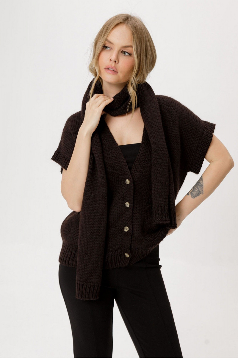 Шарфы и платки PiRS 6346 горький_шоколад