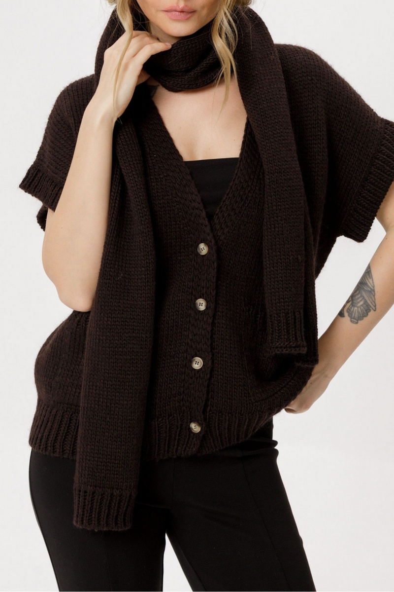 Шарфы и платки PiRS 6346 горький_шоколад