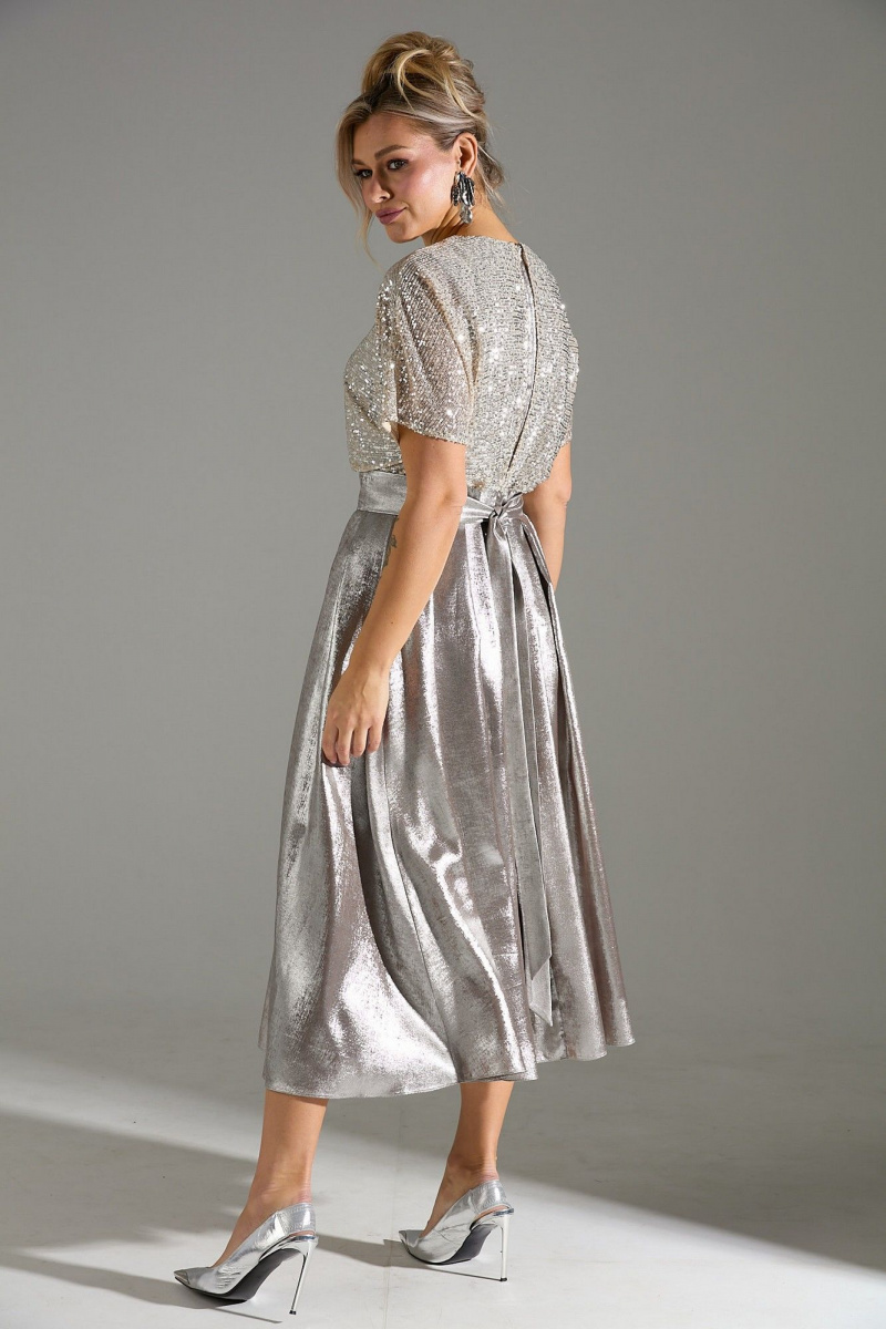 Платья LM М76 бежевый_шиммер