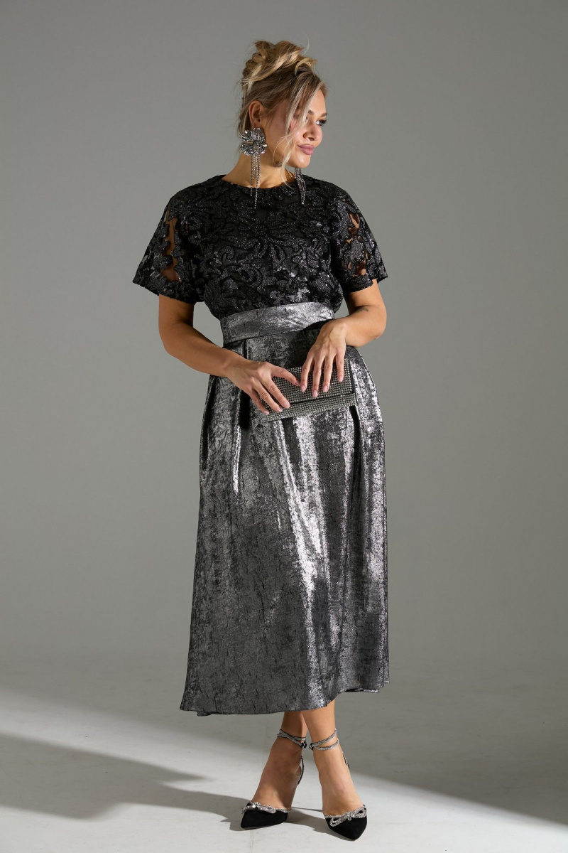 Платья LM М76 серый_шиммер