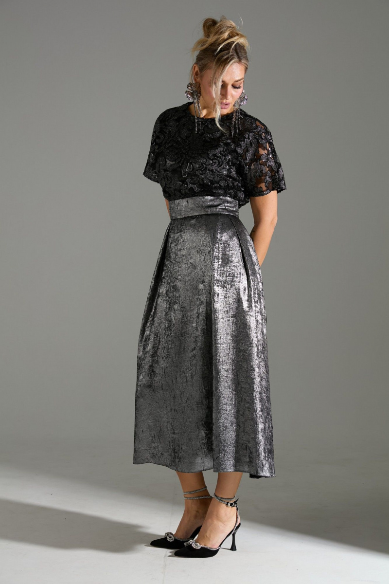 Платья LM М76 серый_шиммер