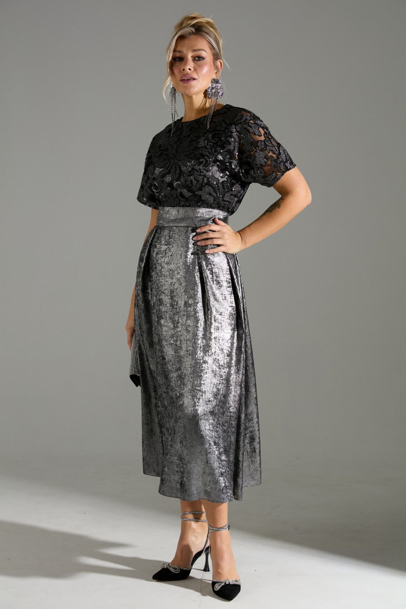 Платья LM М76 серый_шиммер