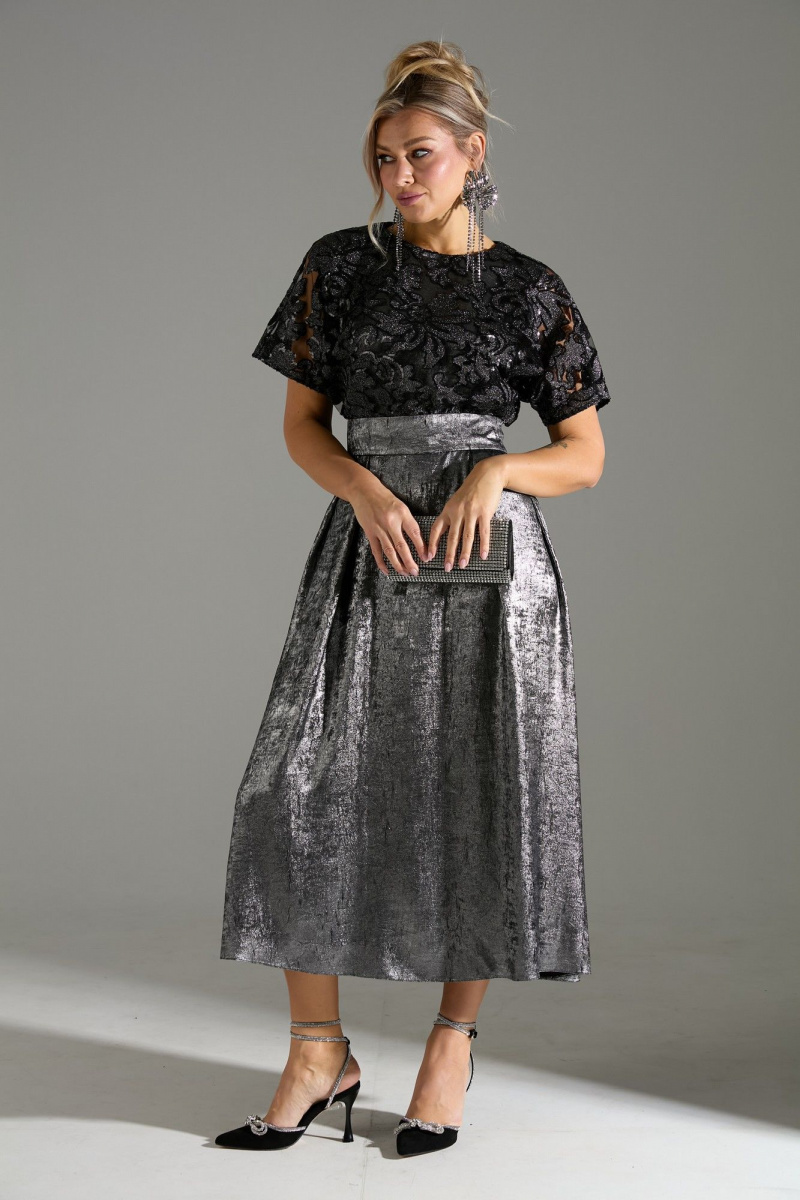 Платья LM М76 серый_шиммер