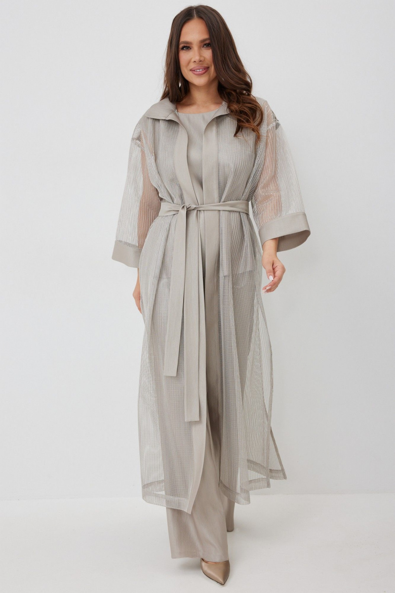 Брючный комплект Магия моды 2654 бежево-серый