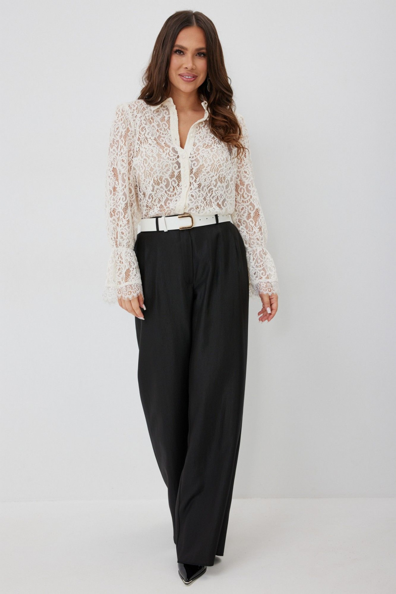 Брючный комплект Магия моды 2660 молочный+ черный