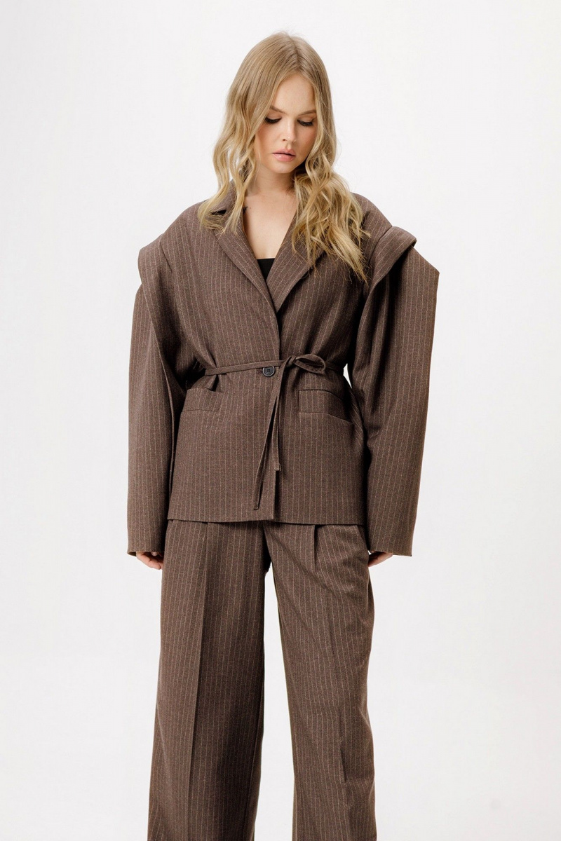 Брючный костюм PiRS 6391 коричневый