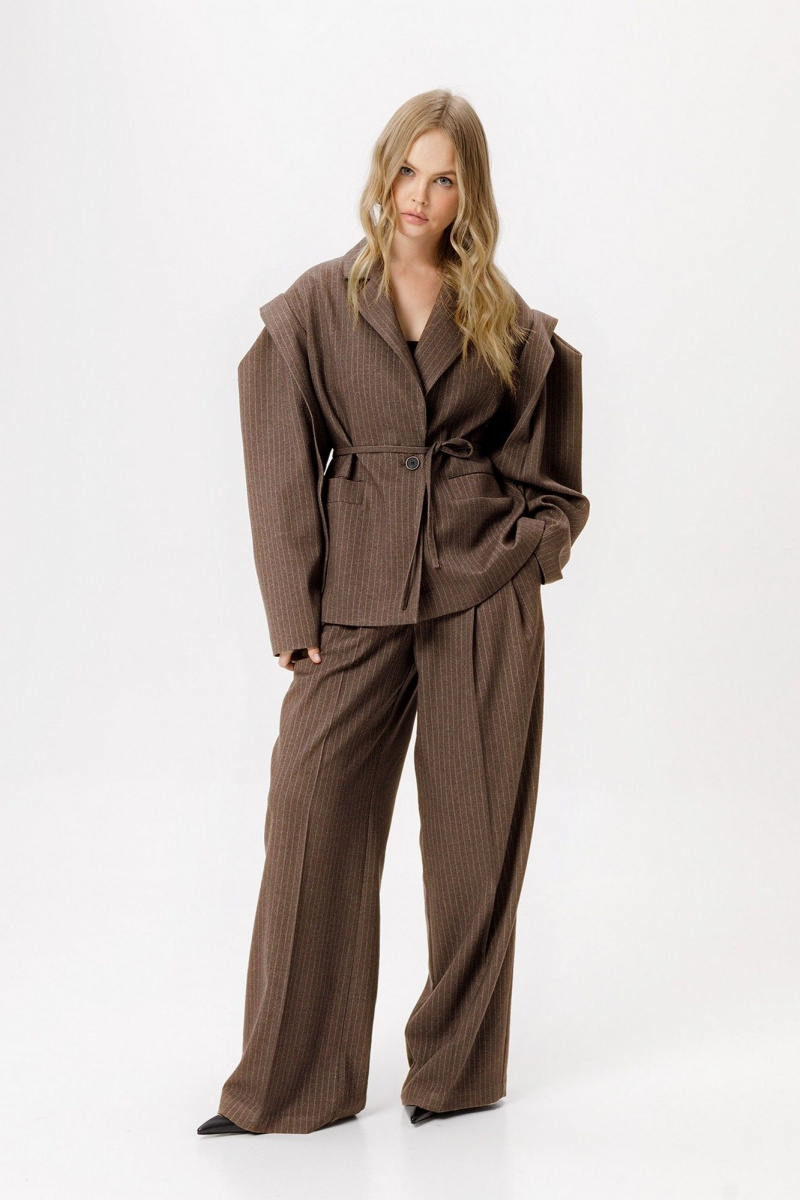 Брючный костюм PiRS 6391 коричневый