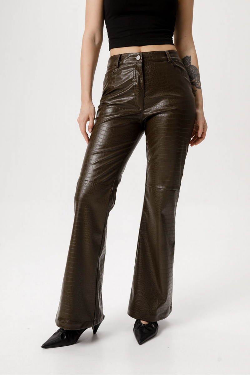 Брюки PiRS 6403 коричнево-оливковый