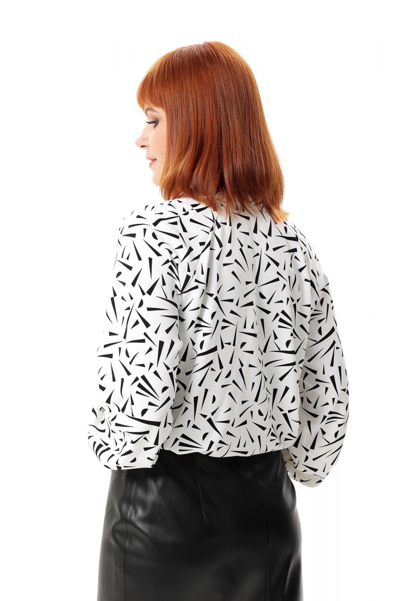 Блузы Соджи 646 белый/черный