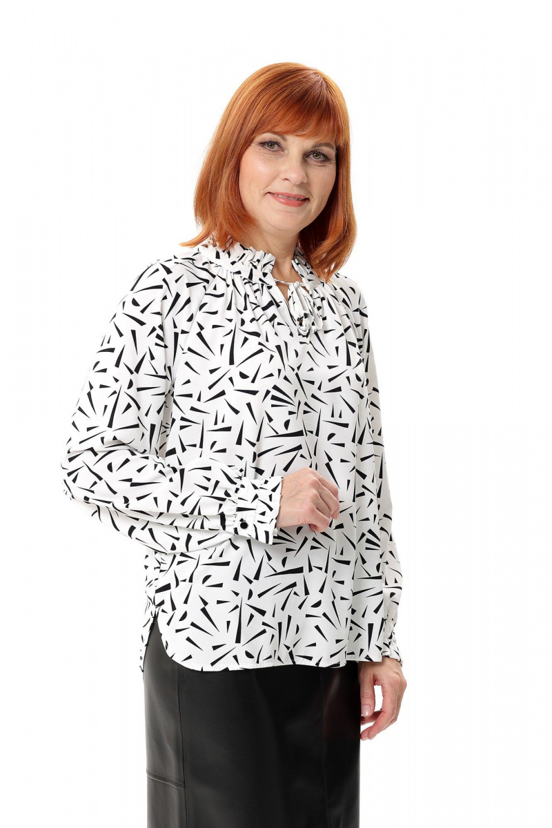 Блузы Соджи 646 белый/черный