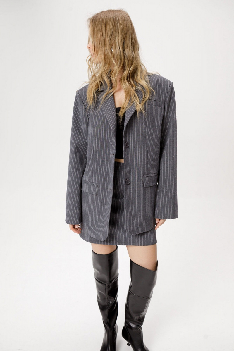 Юбочный костюм PiRS 6410 серый