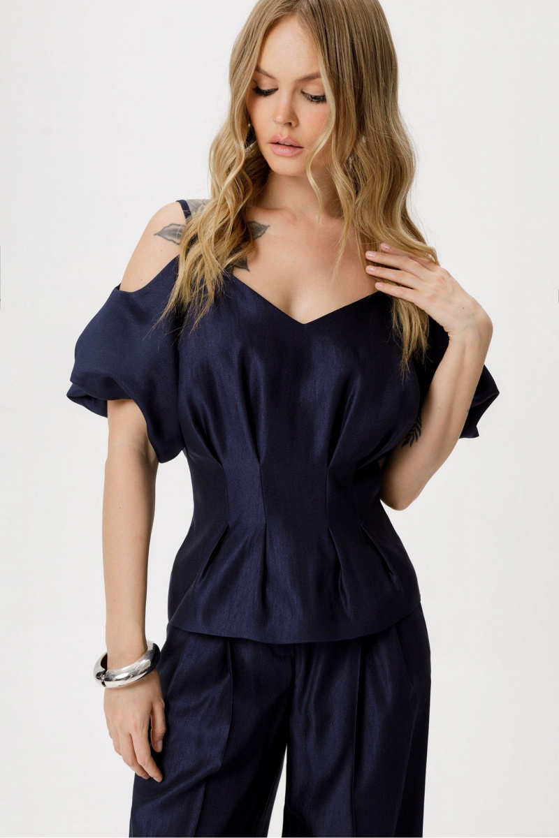 Брючный костюм PiRS 6417 темно-синий