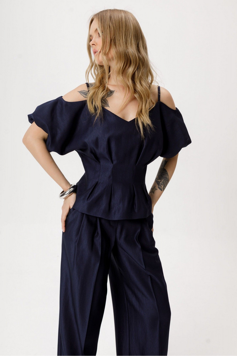 Блузы PiRS 6418 темно-синий