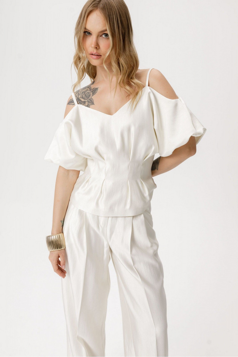 Брюки PiRS 6419 молочный