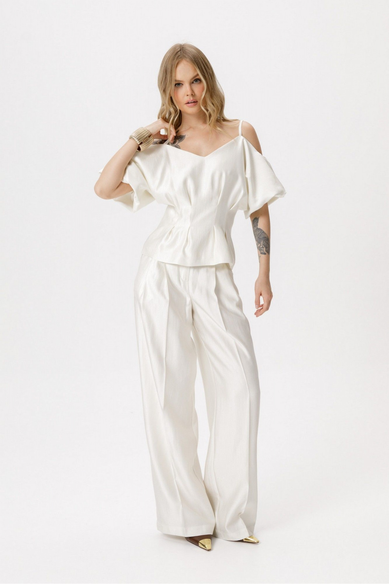 Брюки PiRS 6419 молочный