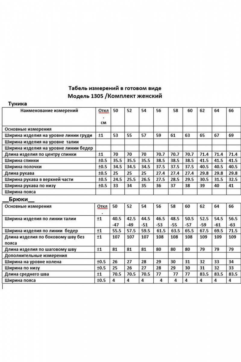 Брючный комплект ANASTASIA MAK 1305 синий
