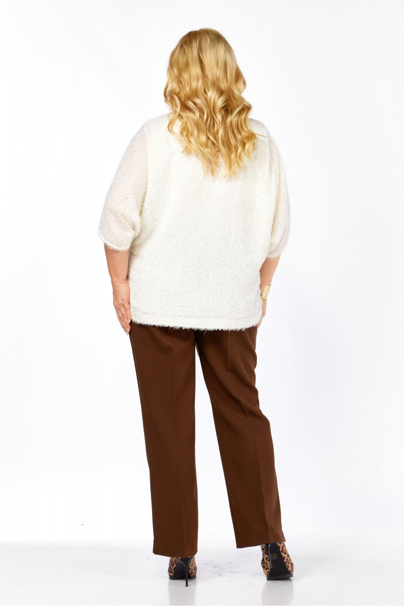 Брючный комплект Элль-стиль 2423 молоко_корица