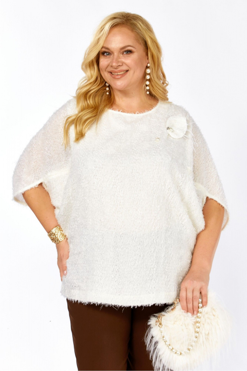 Брючный комплект Элль-стиль 2423 молоко_корица