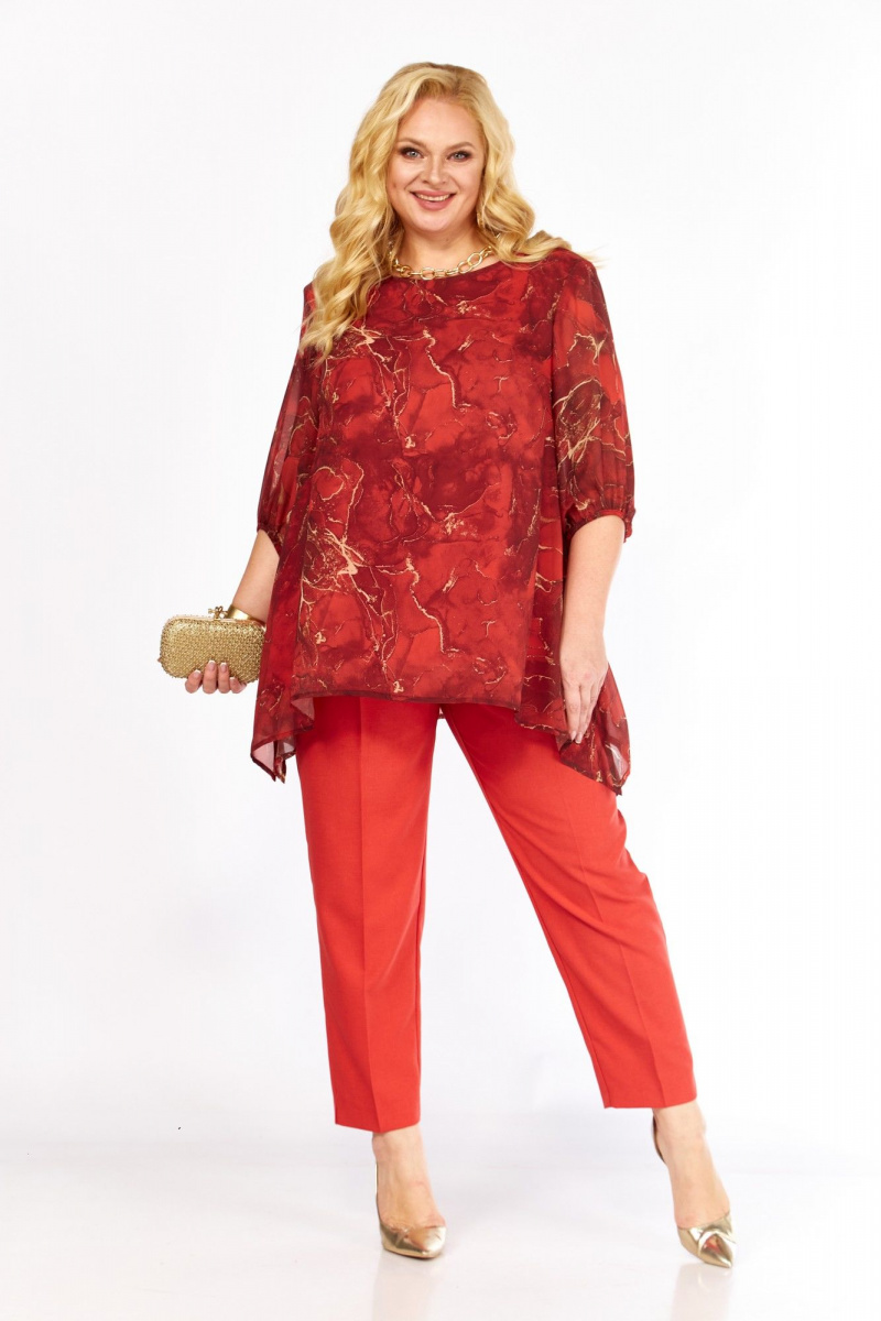 Брючный комплект Элль-стиль 2263/13 красный