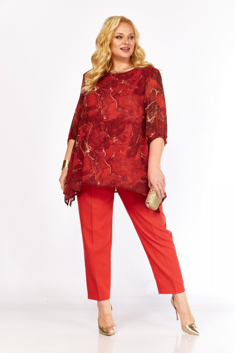 Брючный комплект Элль-стиль 2263/13 красный