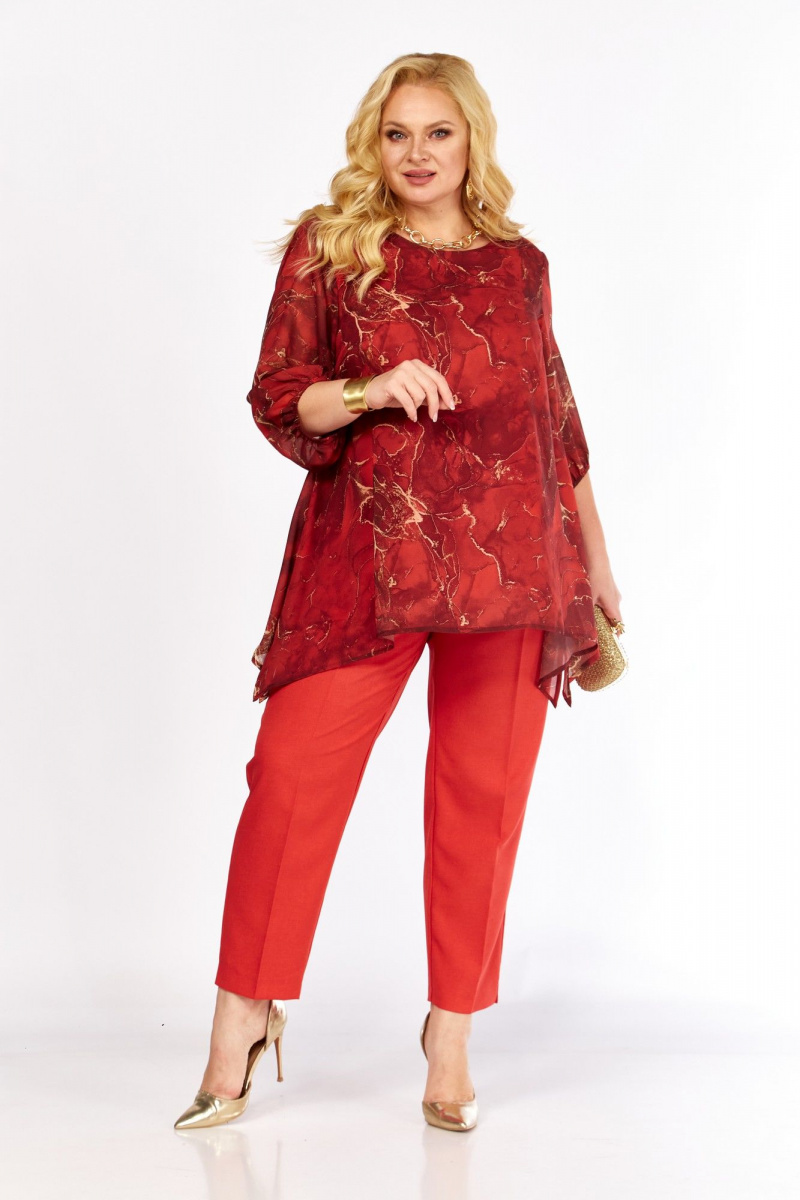 Брючный комплект Элль-стиль 2263/13 красный
