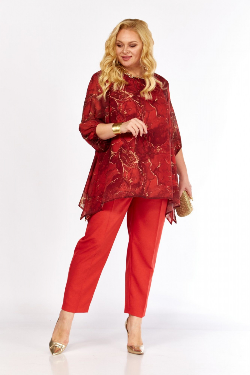 Брючный комплект Элль-стиль 2263/13 красный