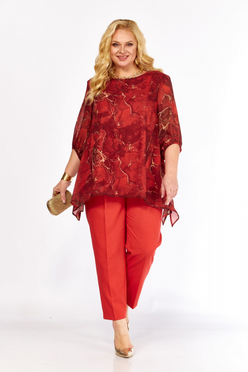 Брючный комплект Элль-стиль 2263/13 красный