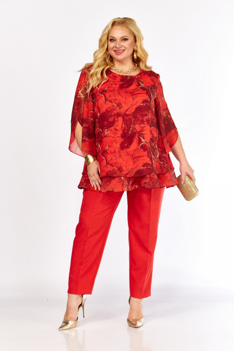 Брючный комплект Элль-стиль 2263/13 красный