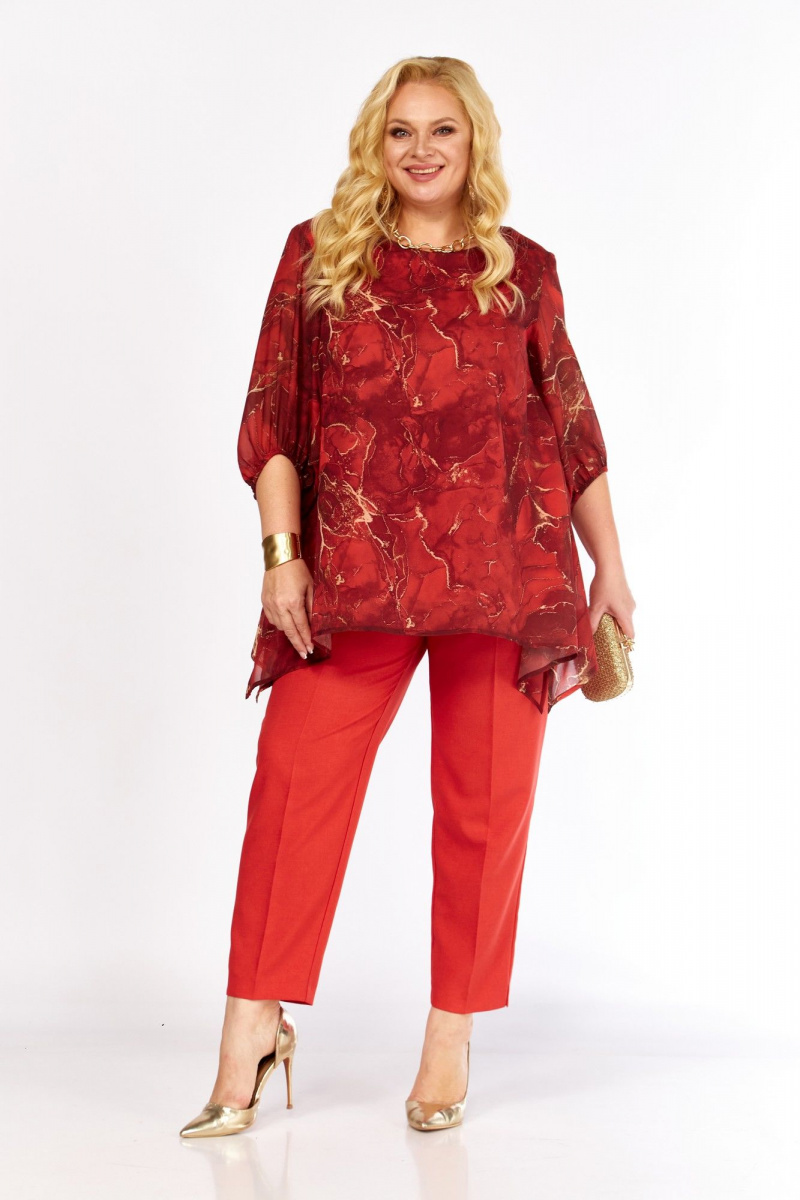 Брючный комплект Элль-стиль 2263/13 красный