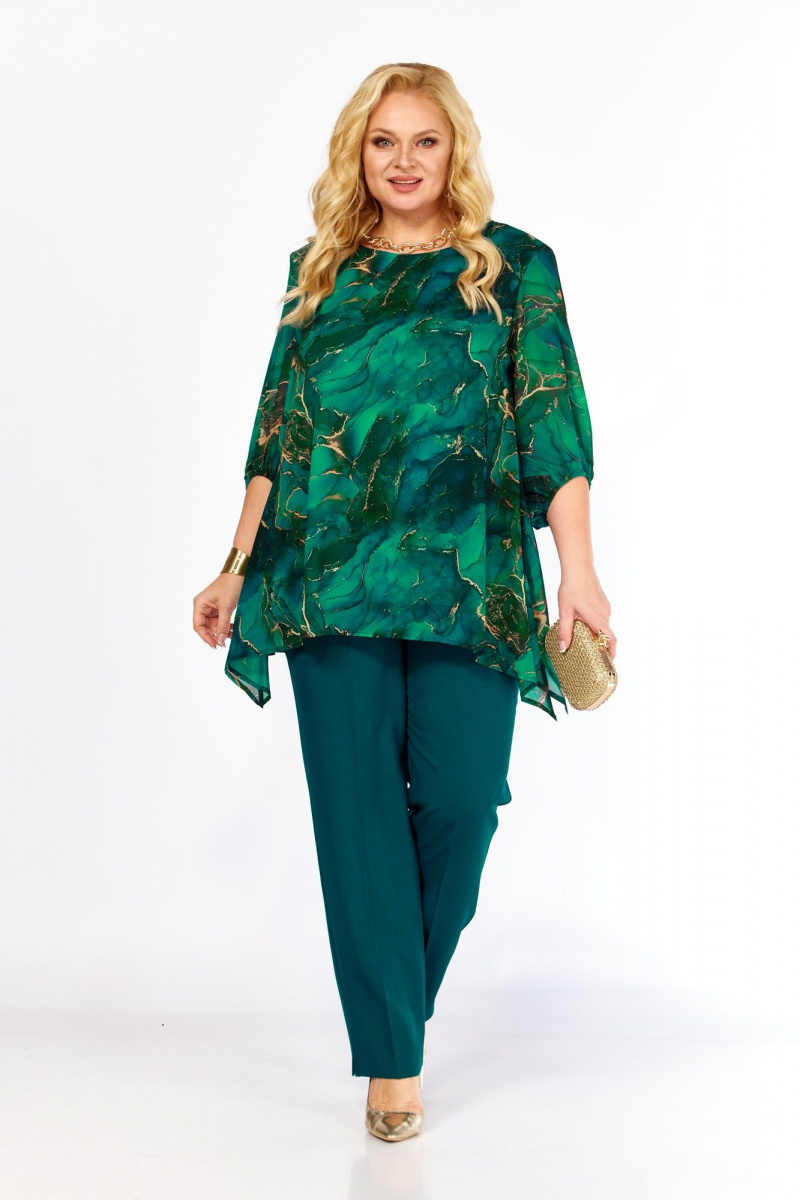 Брючный комплект Элль-стиль 2263/14 изумруд