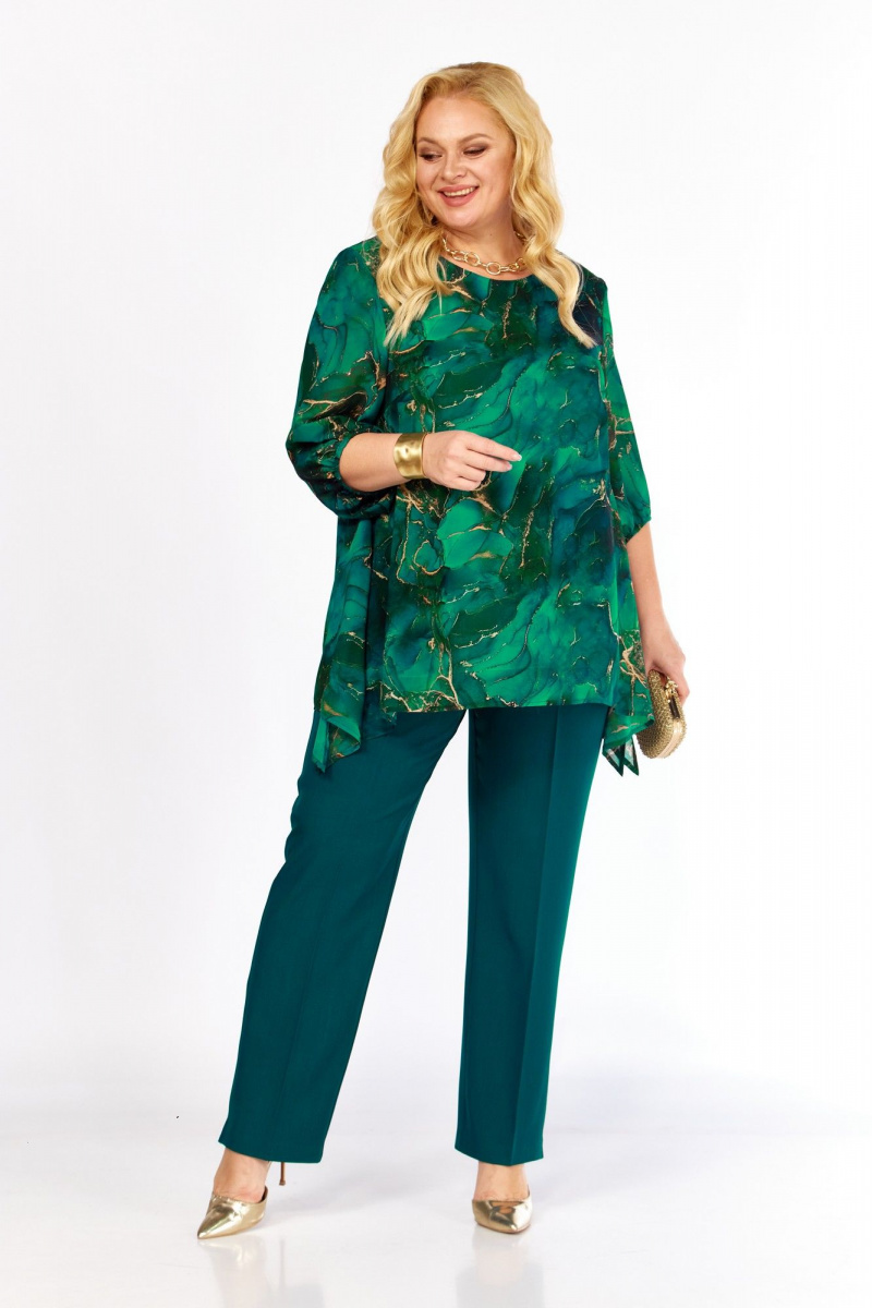 Брючный комплект Элль-стиль 2263/14 изумруд