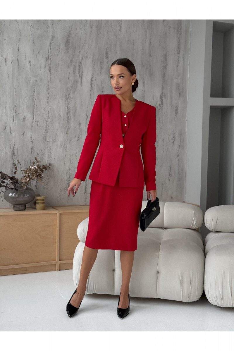 Плательный комплект Dilana VIP 2106 красный