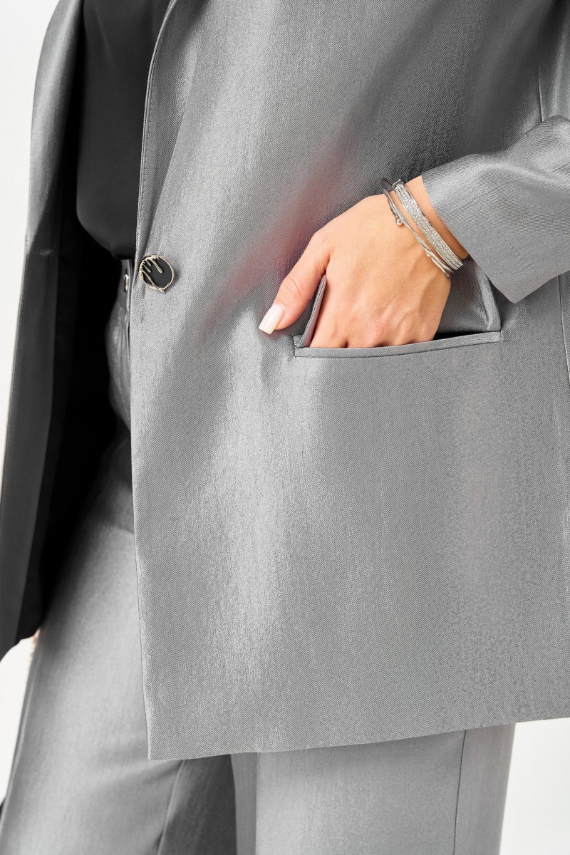 Брючный костюм БагираАнТа 1087 серый