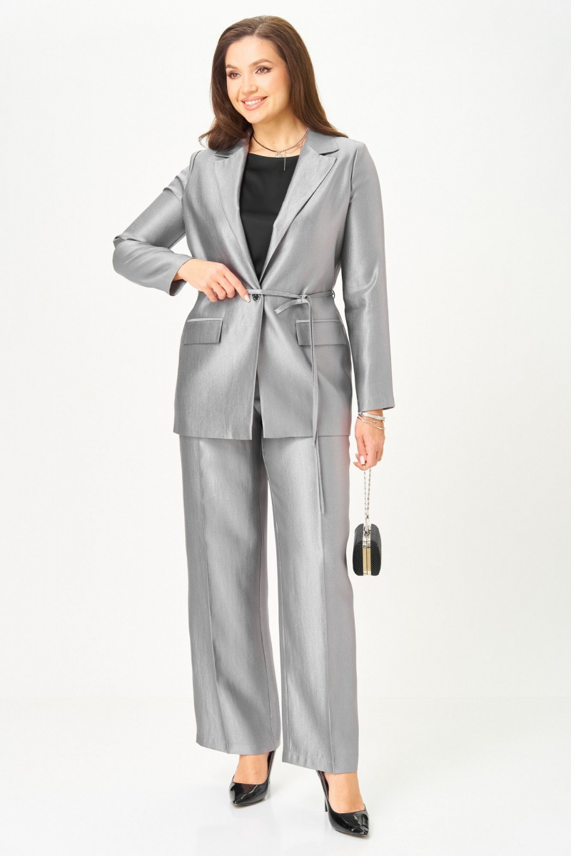 Брючный костюм БагираАнТа 1087 серый