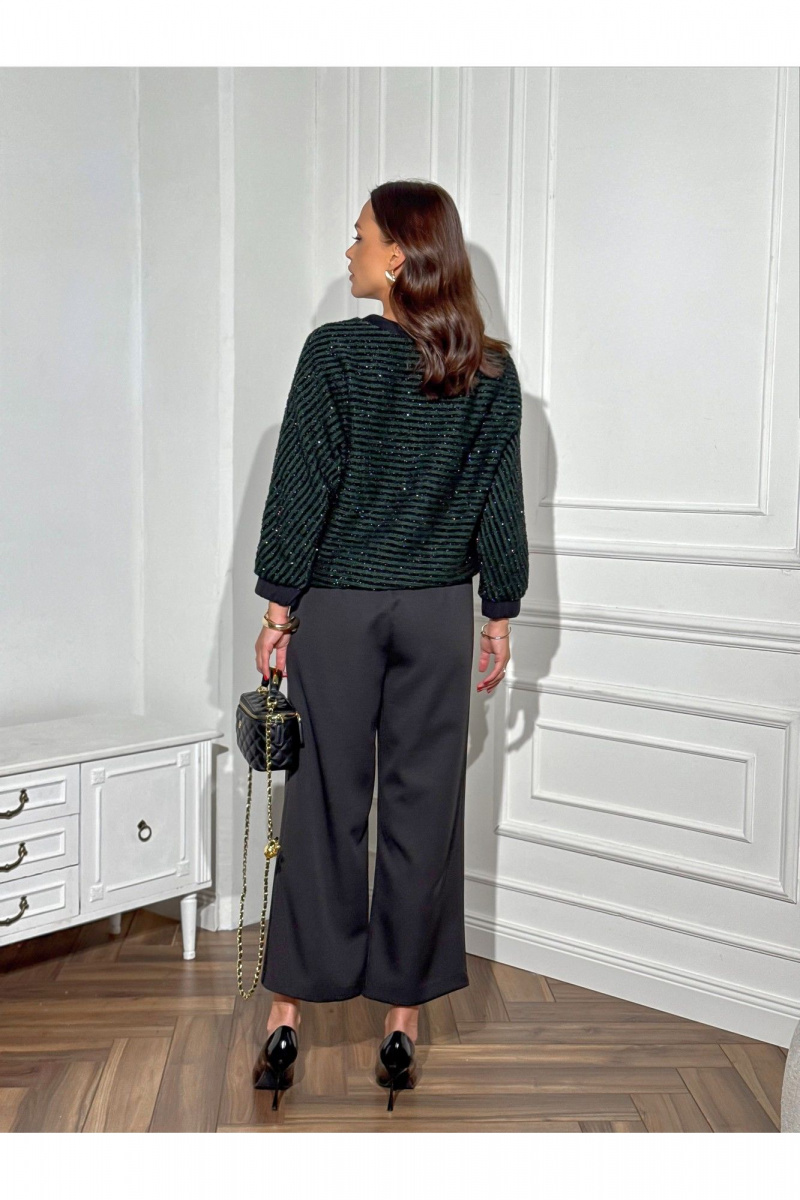 Брючный комплект Dilana VIP 2124 зеленый/черный