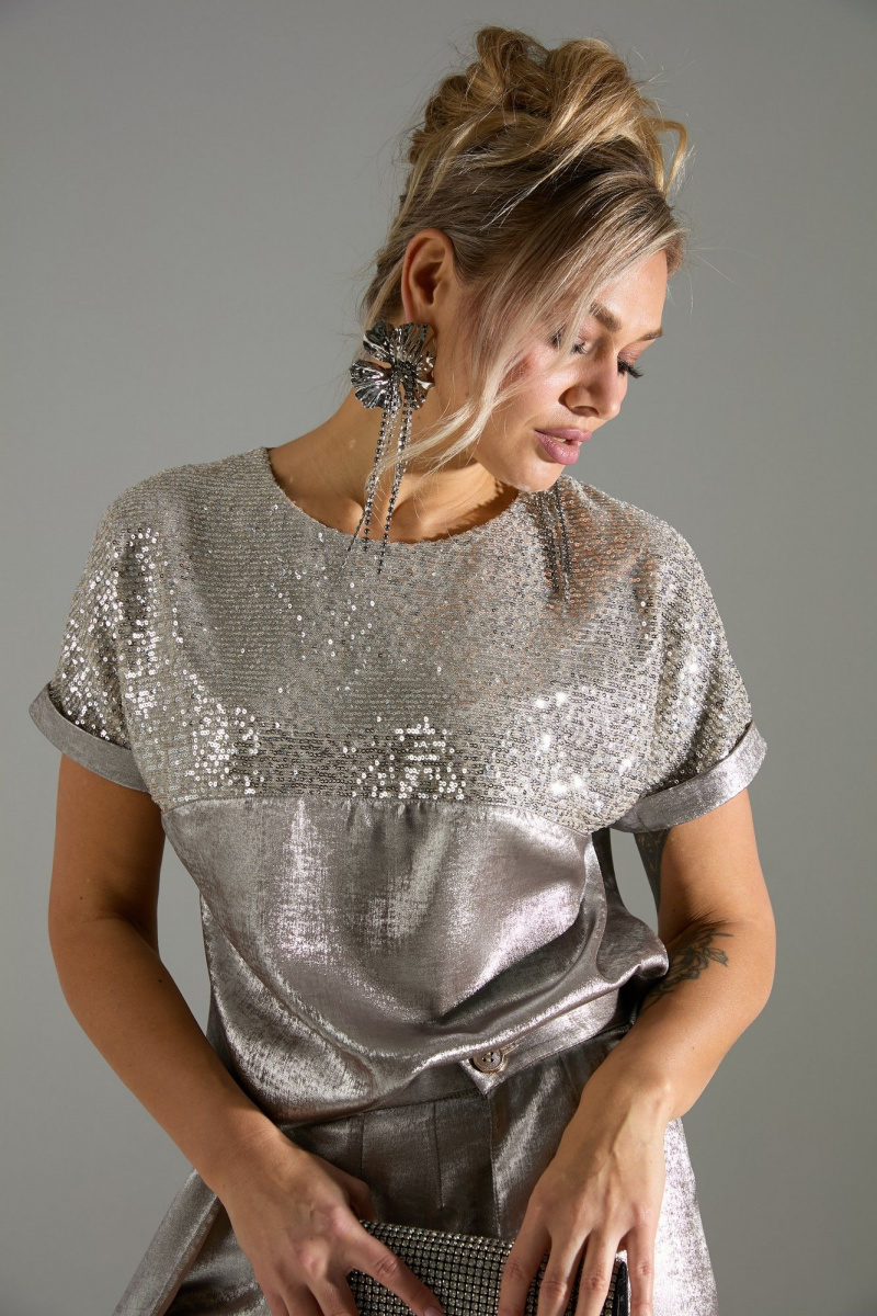 Брючный комплект LM К180143 бежевый_шиммер