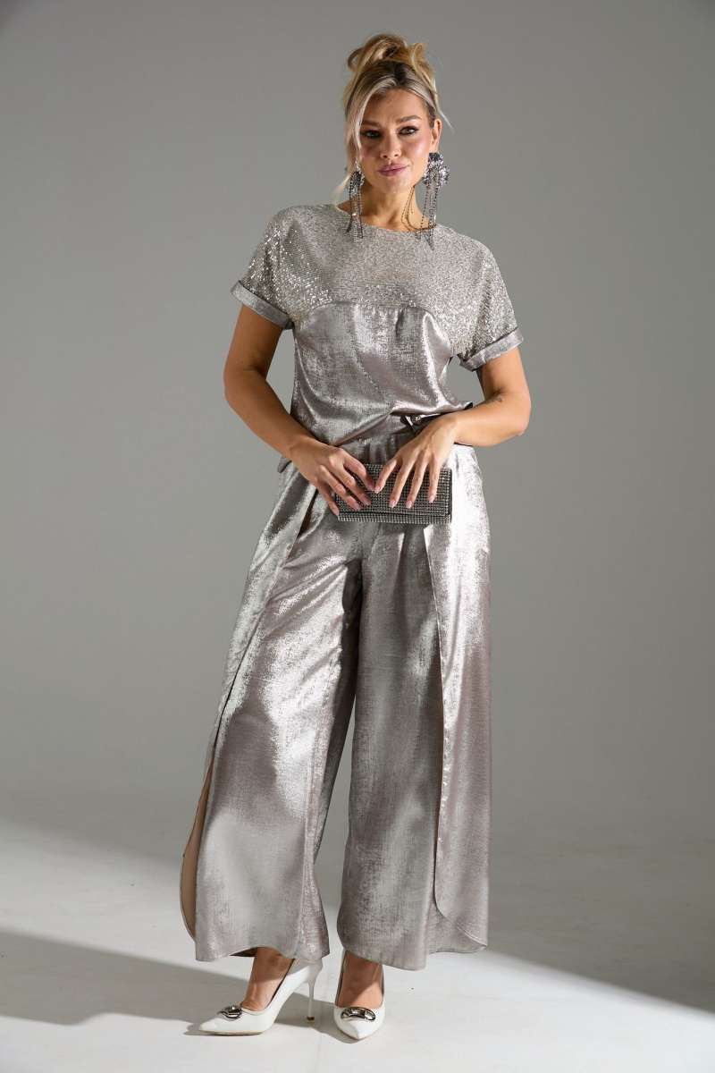 Брючный комплект LM К180143 бежевый_шиммер