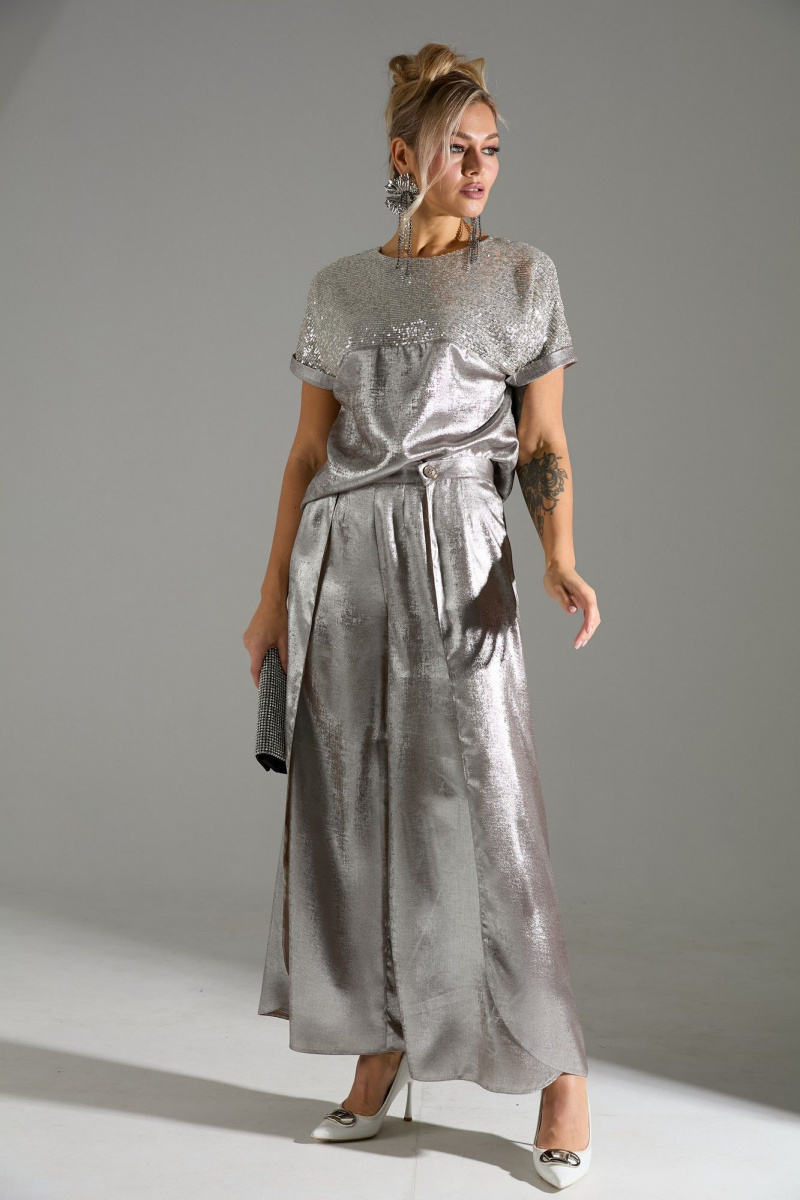 Брючный комплект LM К180143 бежевый_шиммер