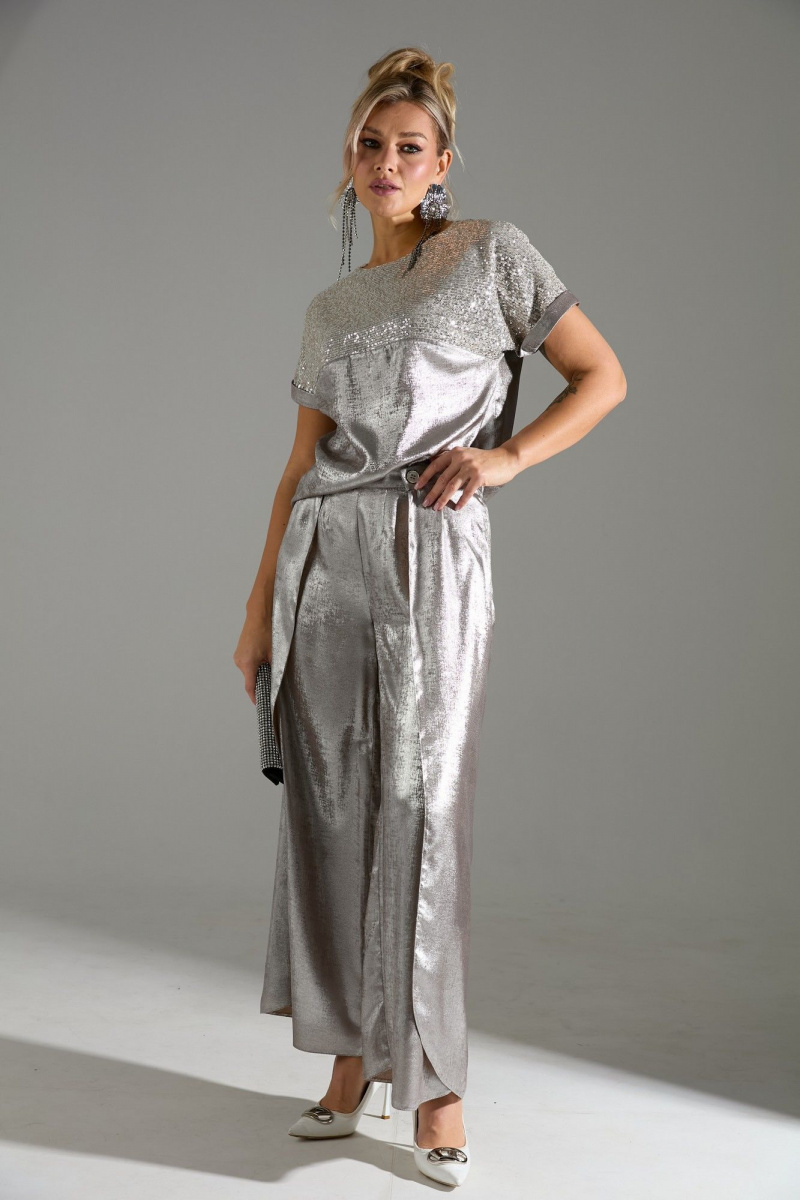 Брючный комплект LM К180143 бежевый_шиммер