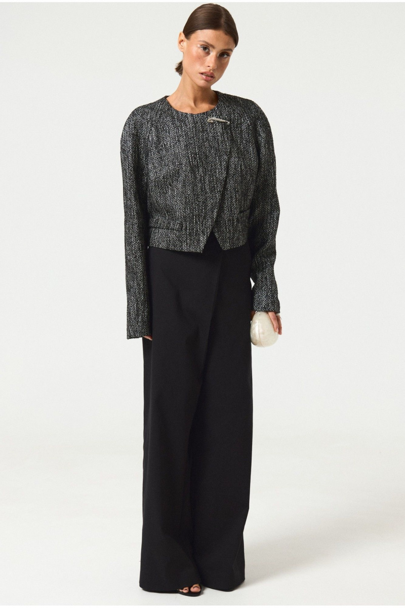 Жакеты ATTIKA A3462 черно-белый_в_клетку