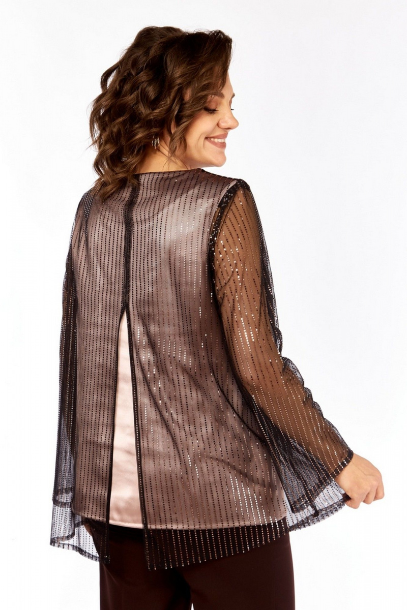 Брючный костюм Милора-стиль 1407 шоколад