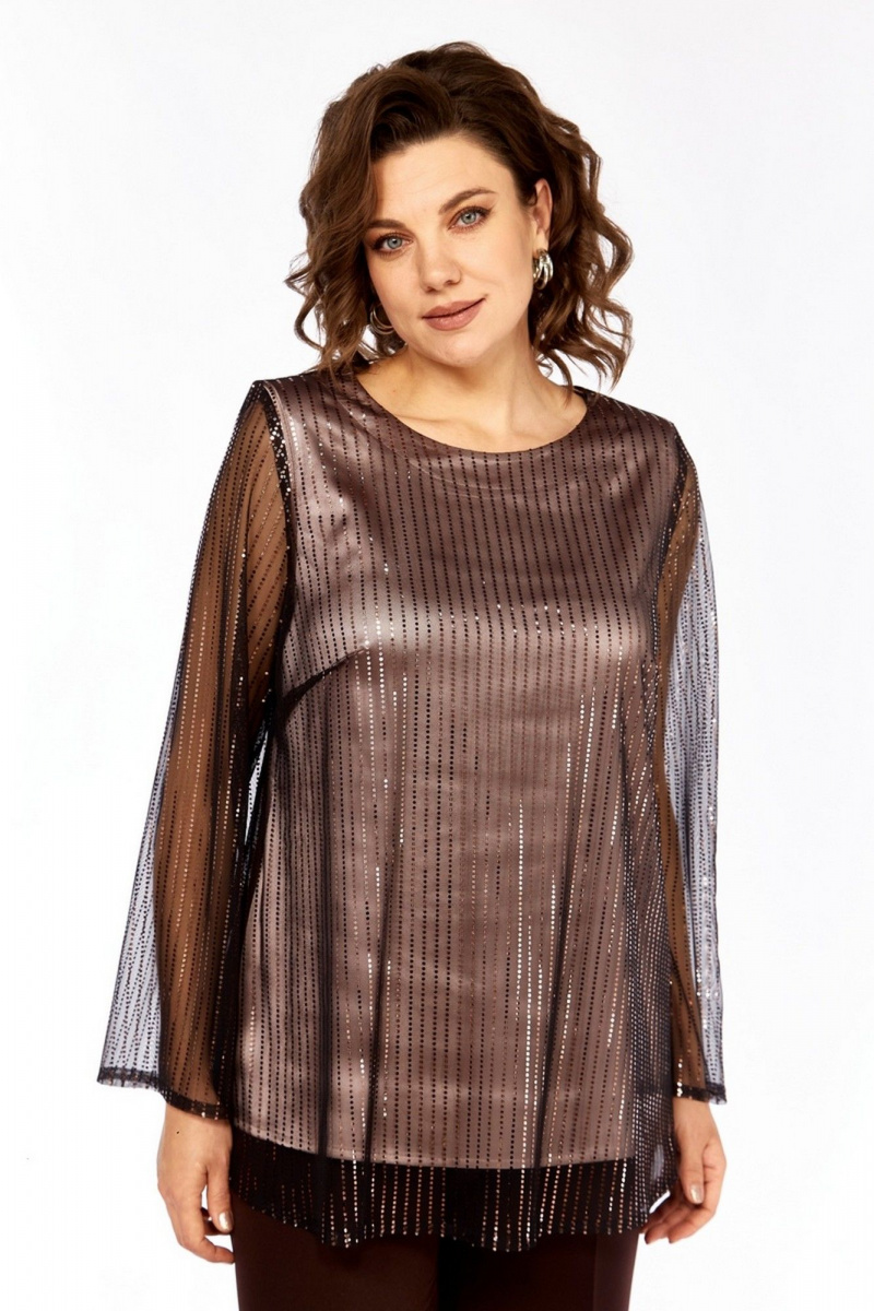 Брючный костюм Милора-стиль 1407 шоколад