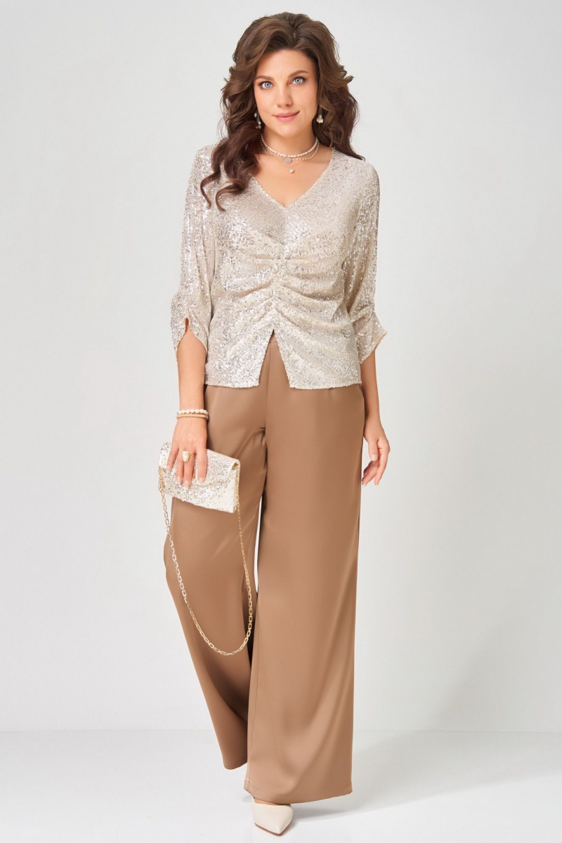 Брючный комплект Fita 4152 золотисто-бежевый