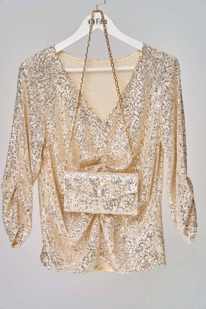 Женская сумка Fita 2004 золотисто-бежевый