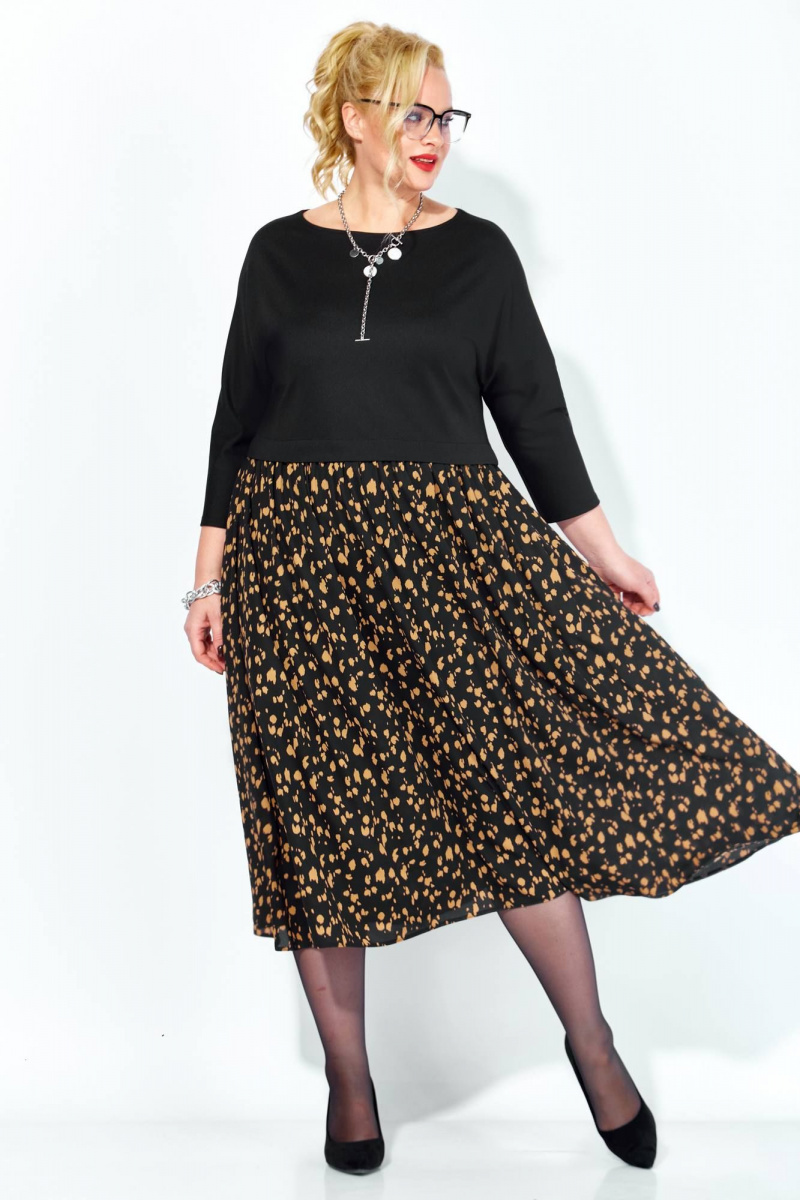 Платья Anastasia 1309 черный+принт