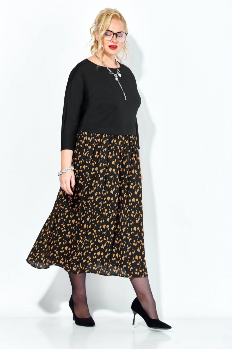 Платья Anastasia 1309 черный+принт