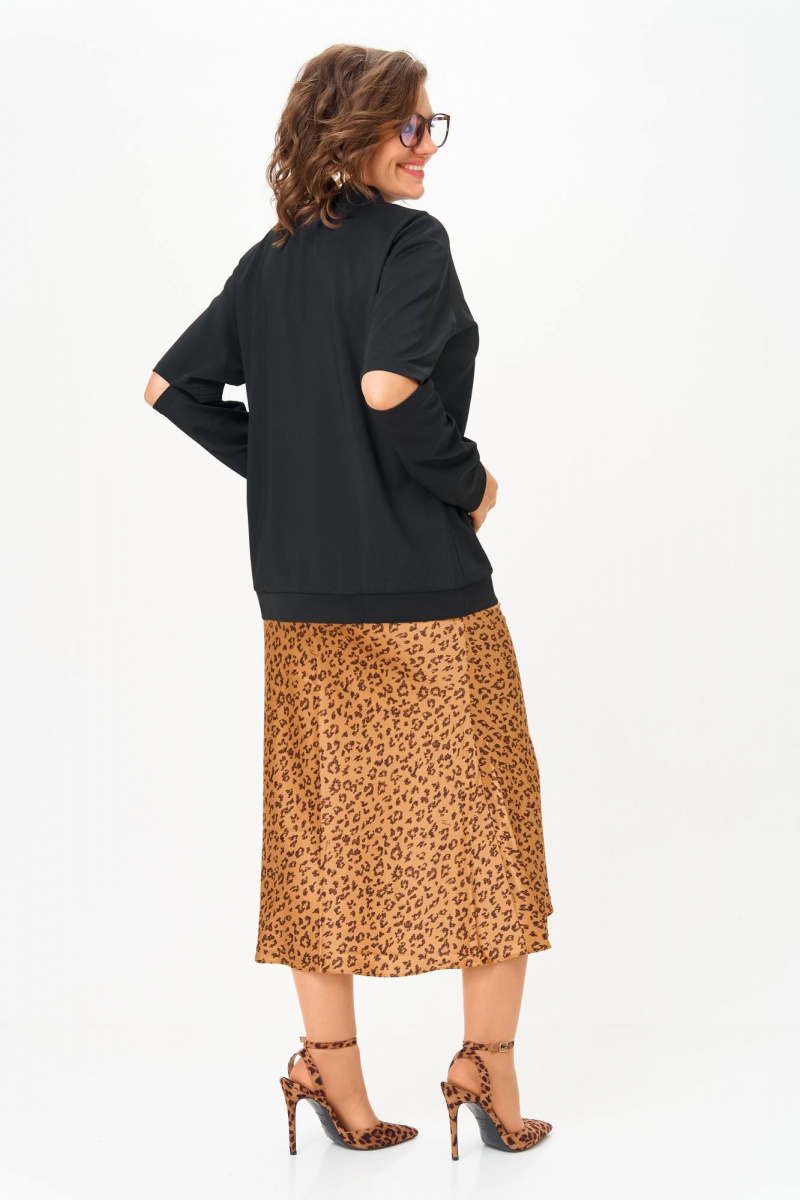 Юбочный комплект Anastasia 1311 черный+принт